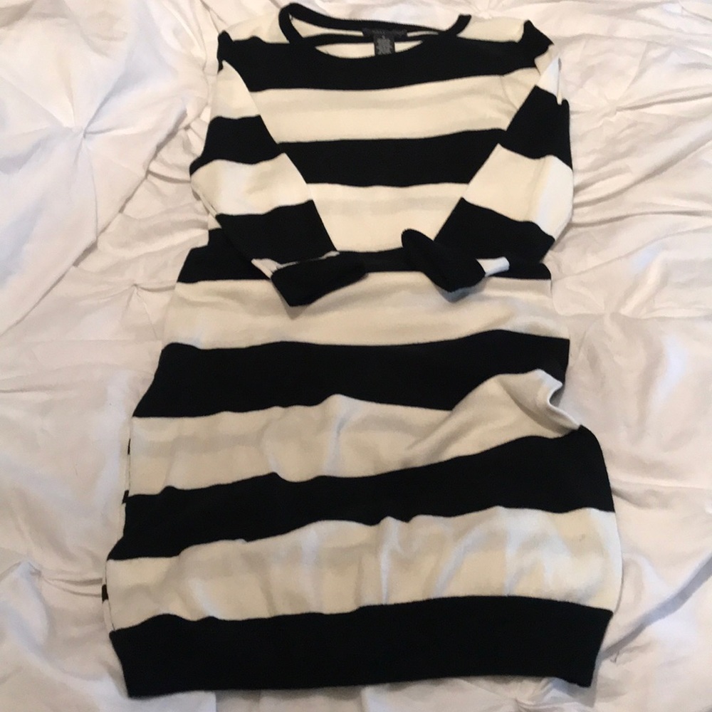 Black and White striped dress